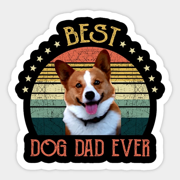 Mens Best Dog Dad Ever Corgi Fathers Day Gift Sticker by gussiemc